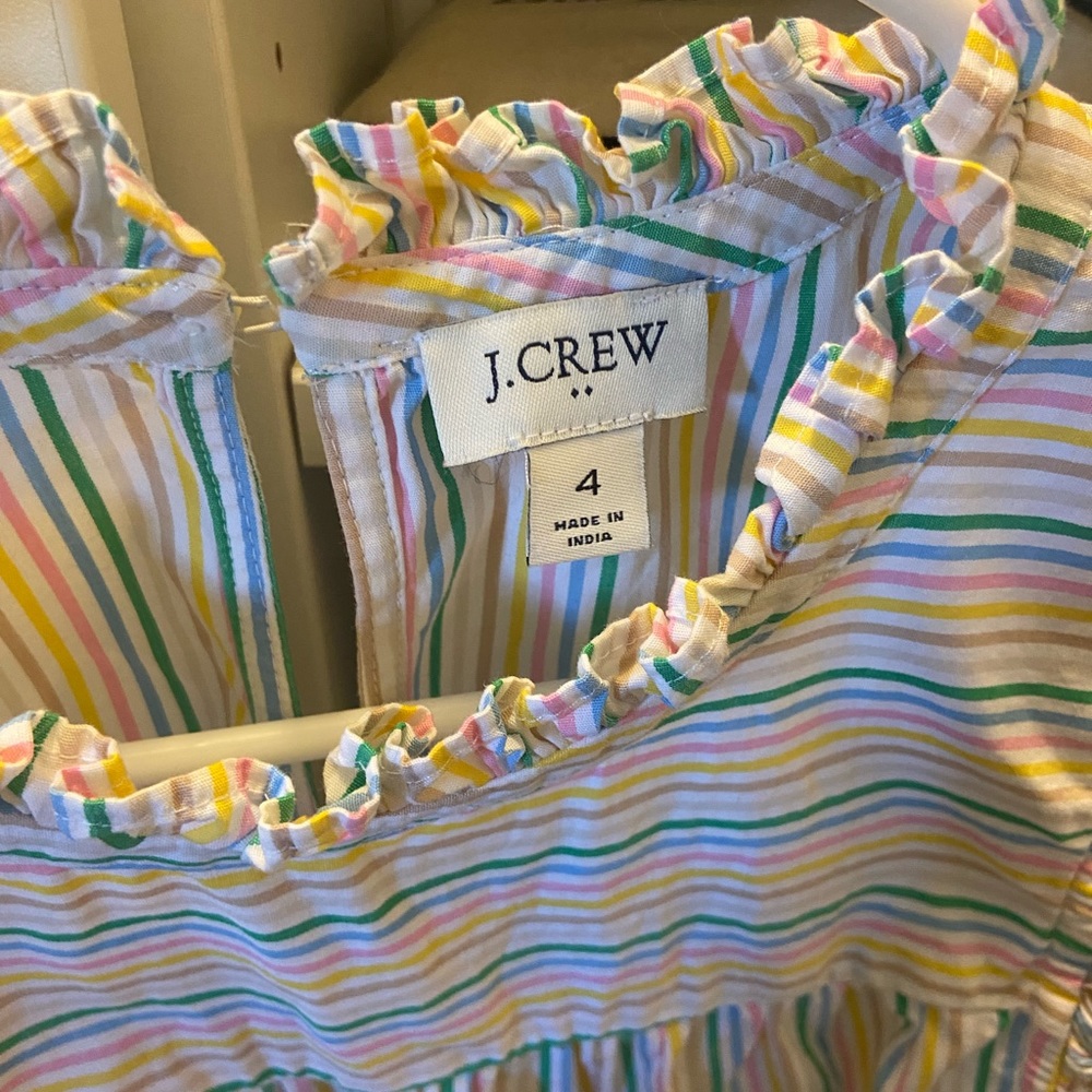 Jcrew, Ruffle Sleeve, Ranbow, Size 4 - Picture 3 of 3